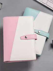 1 bộ Bìa rời hai tông màu có nhãn dán bỏ túi Giấy trang bên trong lá rời, Công cụ lập kế hoạch rời đa năng đơn giản cho văn phòng, người lớn, học sinh - Hồng - Xem 4