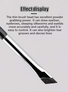 1 cọ kẻ mắt lưỡi dao cải tiến, siêu mảnh, góc mỏng, cọ kẻ lông mày dẹt, cọ định vị đường viền mi dưới, cọ kẻ chi tiết chính xác, quà tặng kèm. - màu đen - Xem 5