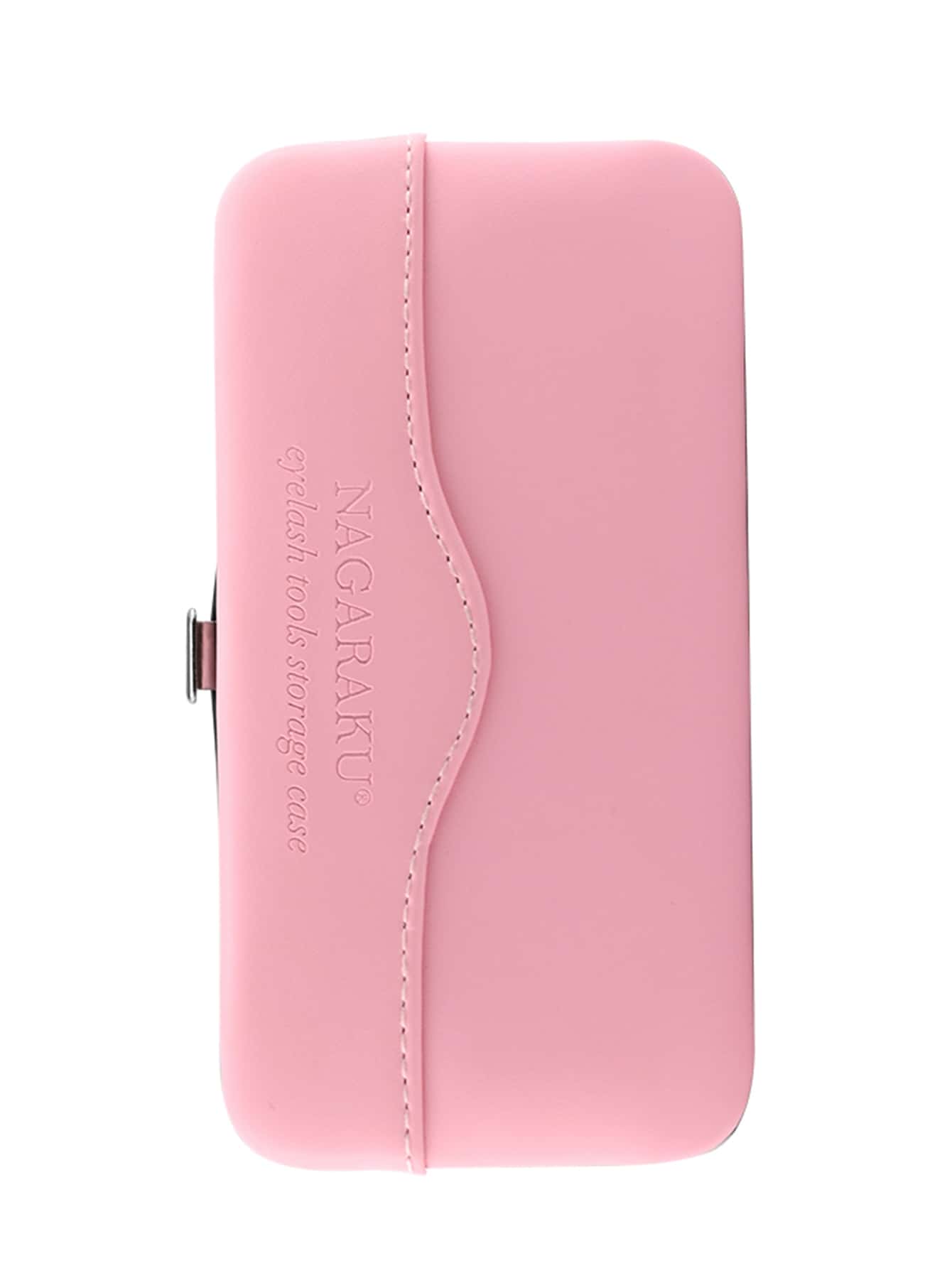 NAGARAKU Hộp dụng cụ ghép mi nhíp hoạt hình màu hồng dễ thương di động cỡ trung bình 1 chiếc cho mi giả đa năng - Hồng - Xem 1