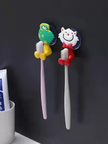 5入組PVC牙刷架卡通可愛動物設計牙刷掛鉤 - 彩色 - 查看 3