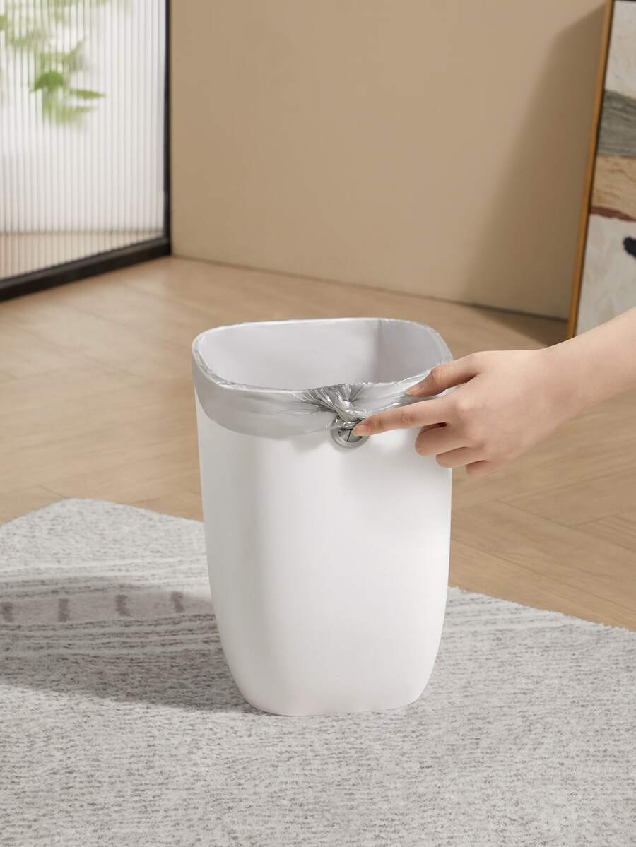 1入組PP垃圾桶家用簡約多功能垃圾桶 - 白色 - 查看 1