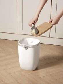 1入組PP垃圾桶家用簡約多功能垃圾桶 - 白色 - 查看 2