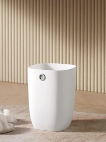 1入組PP垃圾桶家用簡約多功能垃圾桶 - 白色 - 查看 5