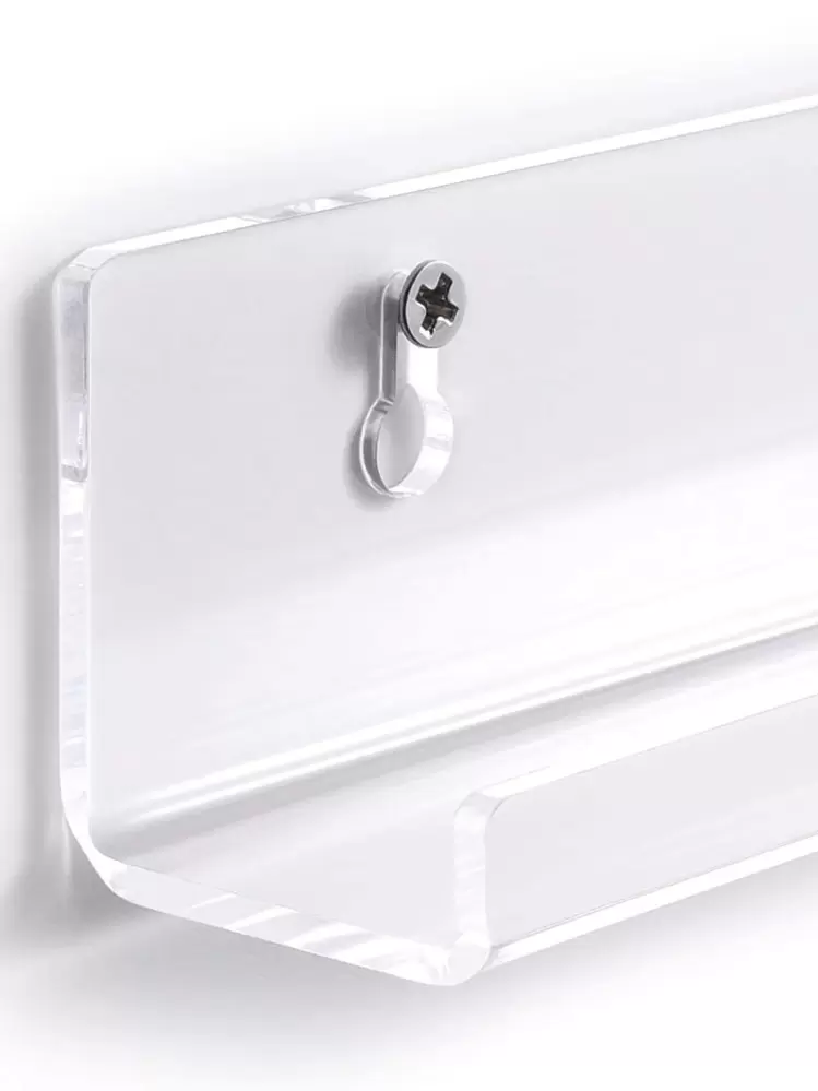 מדפי קיר לתקליטי ויניל, מחזיק ויניל 12 אינץ' לאחסון ותצוגה של תקליטי אלבומים, מדפים צפים אקריליים שקופים לעיצוב קיר, מדף ספרים לילדים, מתלה למגזינים, מדף תמונות - שקוף - ראה 4