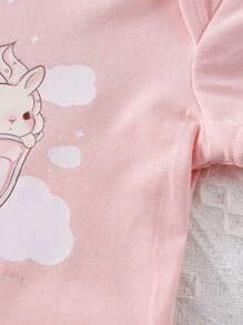 SHEIN 寶寶女孩新生兒3入組卡通圖形連身衣 - 彩色 - 查看 5