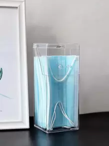 1 Transparent Mask Box Desktop Storage Box Storage Box