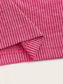 SHEIN ICON Letter Patched Detail Cami Top - Pink - View 3