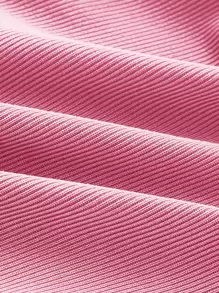 SHEIN ICON Top halter unicolor con abertura - Rosa - Ver 3