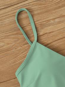 SHEIN Swim Summer Beach Palm Random Print Adjustable Strap Bikini Set - Multicolor - View 4