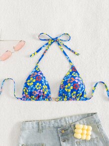 Swim Vcay Áo Tops Bikini Nữ Nhẫn Hoa Dễ thương - Nhiều màu - Xem 7