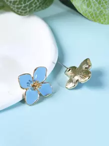 1 par de elegantes y versátiles pendientes de flor hueca de colores como blanco, rosa, rojo, burdeos, morado, verde, ideales para uso diario, minimalistas, dulces, de vacaciones o como regalo para mujeres