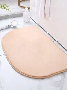 1入組素色沐浴極簡滌綸防滑浴室毯 - 卡其色 - 查看 2