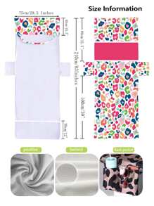 1pc Leopard Pattern Beach Towel, Microfiber Rectangle Travel Beach Towel With Bag For Swimming, Diving, Summer - Multicolor - View 2