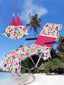 1pc Leopard Pattern Beach Towel, Microfiber Rectangle Travel Beach Towel With Bag For Swimming, Diving, Summer - Multicolor - View 3