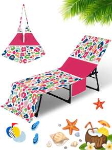 1pc Leopard Pattern Beach Towel, Microfiber Rectangle Travel Beach Towel With Bag For Swimming, Diving, Summer - Multicolor - View 5