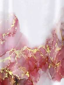 Mulvari Plus Graphic Print Batwing Sleeve Curved Hem Tee - White - View 5