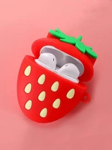 Vỏ silicon thiết kế dâu tây tương thích với Airpods - Đỏ - Xem 1