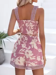 Breezaya Floral Print Crop Top & Shorts