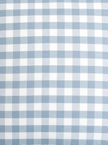 1pc Geometric Grid Pillow Cover, No Pillow Insert - Baby Blue - View 2
