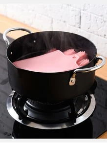 2入組/套矽膠家用手套現代粉色洗碗手套 - 粉色 - 查看 6