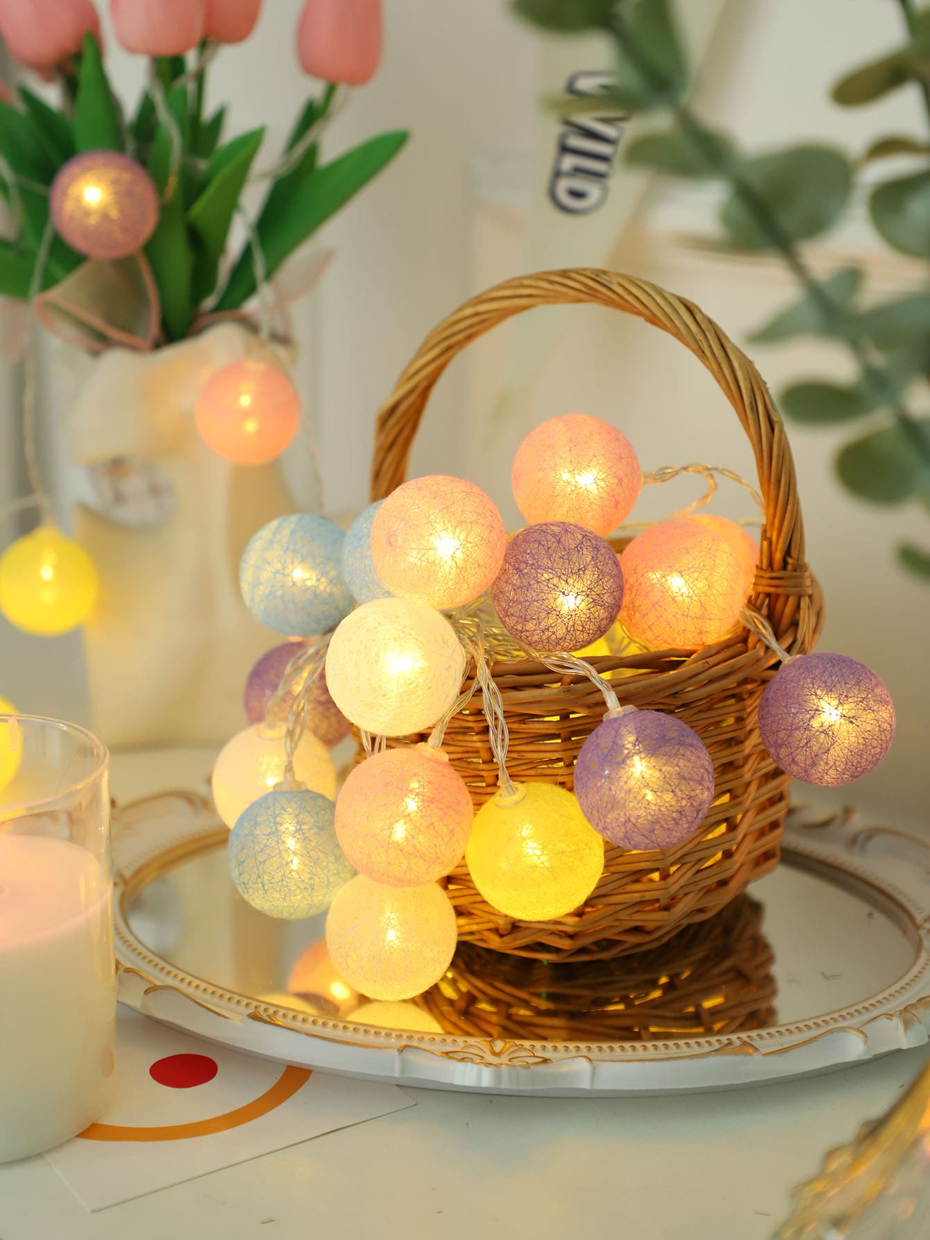 1Pc 10/20/30 LED 1.5/3/5M Bóng Trang Trí Dây Đèn, Đèn Trang Trí Trang Trí Nhà Cửa - Màu vàng - Xem 1