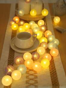 1Pc 10/20/30 LED 1.5/3/5M Bóng Trang Trí Dây Đèn, Đèn Trang Trí Trang Trí Nhà Cửa - Màu vàng - Xem 2