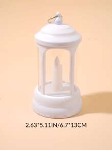 1pc ABS Simple Portable LED Decorative Lantern, Vintage Night Light For Home Decor - Yellow - View 3