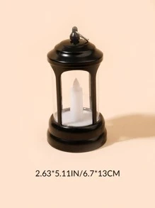 1pc ABS Simple Portable LED Decorative Lantern, Vintage Night Light For Home Decor - Yellow - View 3