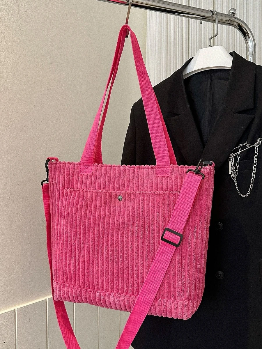 Túi Xách tay Nữ màu trơn - Màu Hồng Tươi - Xem 1