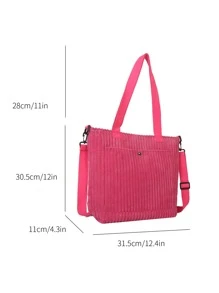 Túi Xách tay Nữ màu trơn - Màu Hồng Tươi - Xem 3