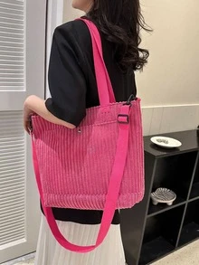 Túi Xách tay Nữ màu trơn - Màu Hồng Tươi - Xem 5