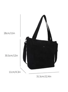 Túi Xách tay Nữ màu trơn - màu đen - Xem 3
