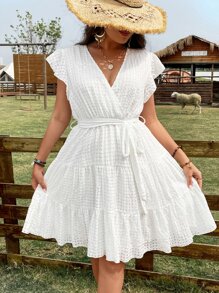 SHEIN LUNE Vestido bajo con fruncido