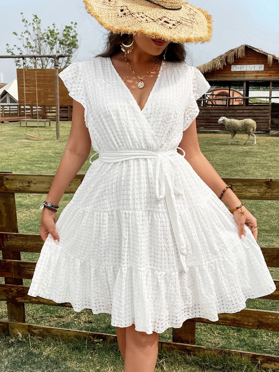 SHEIN LUNE Vestido bajo con fruncido