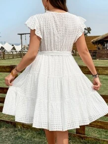 SHEIN LUNE Vestido bajo con fruncido