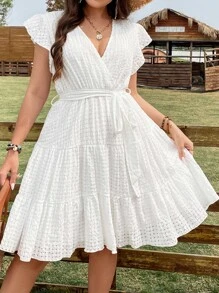 SHEIN LUNE Vestido bajo con fruncido