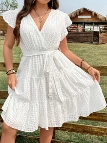 SHEIN LUNE Vestido bajo con fruncido