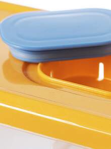 1 pieza Dispensador montado en la pared almacenamiento de plástico para cocina - Amarillo - Ver 7