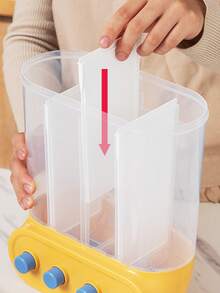 1 pieza Dispensador montado en la pared almacenamiento de plástico para cocina - Amarillo - Ver 8