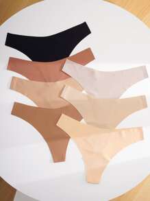 7pack Solid No Show Panty - Multicolor - View 1
