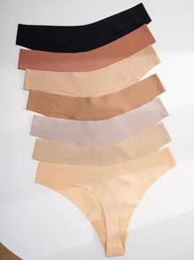 7pack Solid No Show Panty - Multicolor - View 2