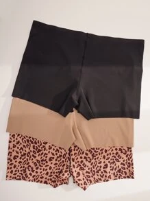 3pcs Leopard Print Shortie Brief - Multicolor - View 2