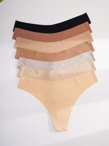 7pack Solid No Show Panty - Multicolor - View 5