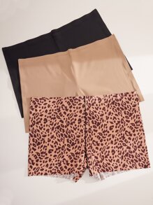 3pcs Leopard Print Shortie Brief - Multicolor - View 4