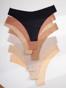 7pack Solid No Show Panty - Multicolor - View 7