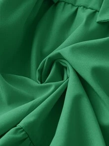 SHEIN LUNE Vestido con cinturón de cuello cruzado bajo con fruncido