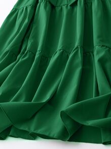 SHEIN LUNE Vestido con cinturón de cuello cruzado bajo con fruncido