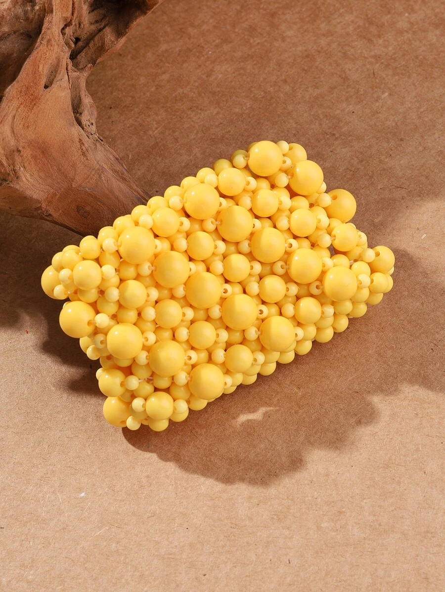 1入組波西米亞誇張串珠手鏈適用於女士日常裝飾 - 黃色 - 查看 1