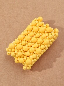 1入組波西米亞誇張串珠手鏈適用於女士日常裝飾 - 黃色 - 查看 4