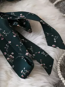 SHEIN Clasi Đầm Maxi Tay Cánh Bướm In Hoa Boho Cỡ Lớn Có Thắt Lưng Trang Phục Cho Nữ - Màu xanh lá cây đậm - Xem 4